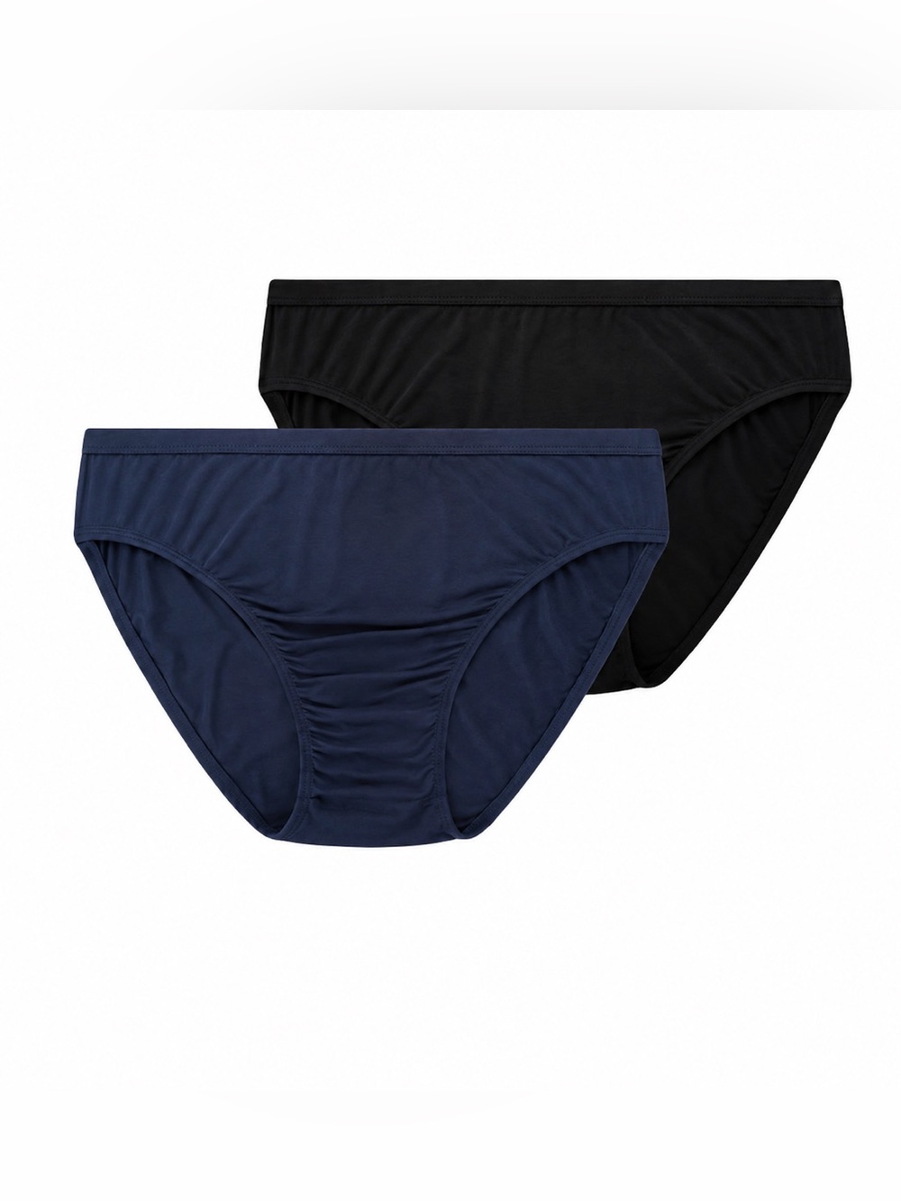 Bamboo Cool Contour Pouch Men's Bikini Briefs 2 Pairs M Blue Black NEW